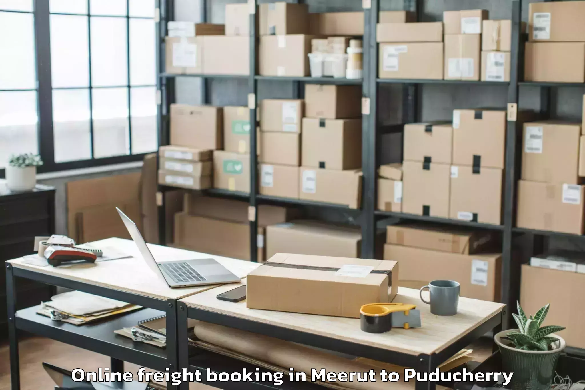 Easy Meerut to Puducherry Online Freight Booking Booking